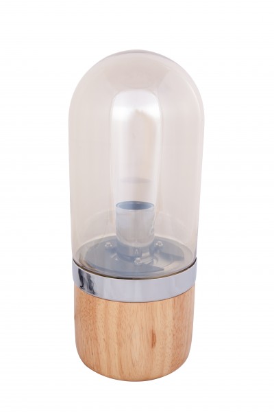 Tischlampe - Glas und Holz Malbi 500 Champagner / Holz