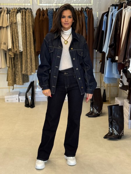 Jeans Assymetrischer-Bund