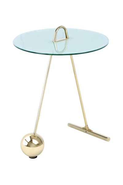 Design-Tisch Pendulum 525 Gold / Weiß