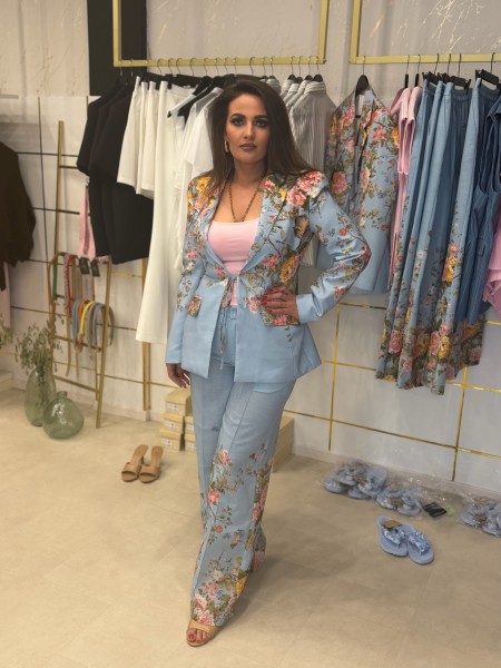 Blazer Blumenprint zum schnüren
