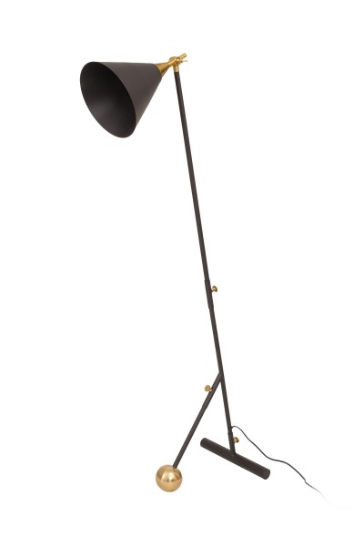 Stehlampe im Industrial Style Celeste 225 Schwarz / Gold