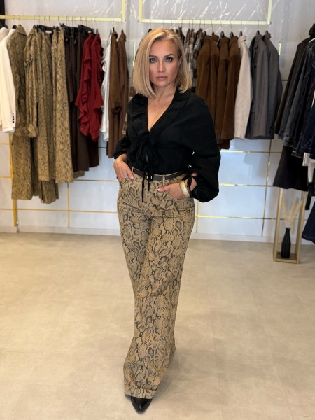 Hose Animalprint gerades Bein