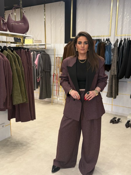 Oversize Blazer bordeaux One Size