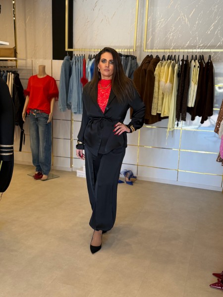 Blazer satinoptik schwarz One Size