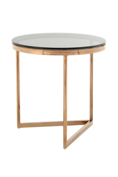 Design - Beistelltisch Wynona 125 Grau / Roségold