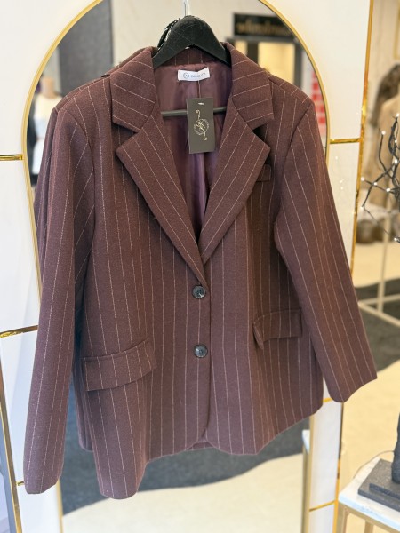 Blazer Bordeaux mit Streifen One Size