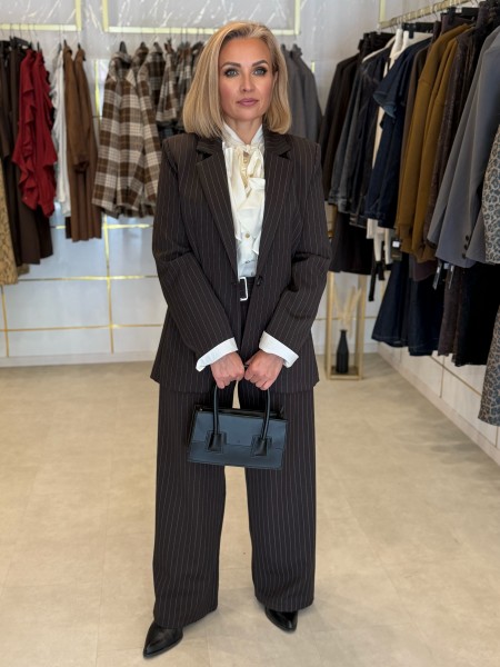 Blazer dunkelbraun gestreift