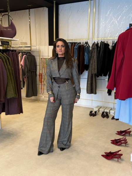 Blazer mit Cutout kariert