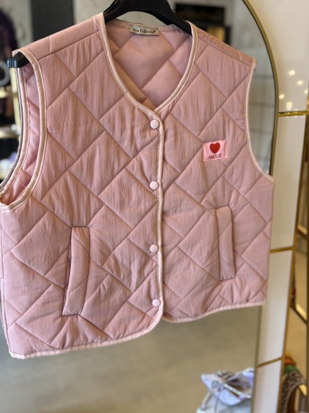 Stepp-Weste altrosa One Size