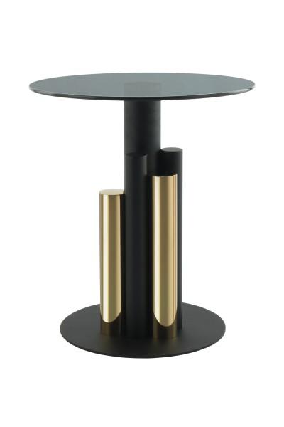 Moderner Beistelltisch Ontario 225 Gold / Grau