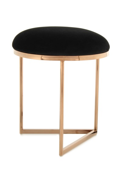 Design - Hocker Wynona 325 Schwarz / Roségold