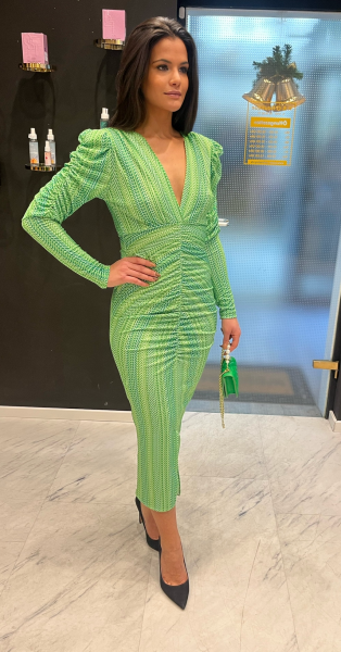 Midi-Kleid Muster grün