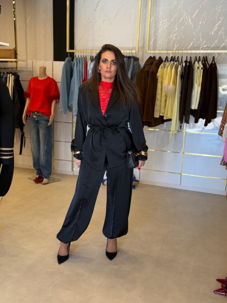 Ballon-Hose satinoptik One Size schwarz