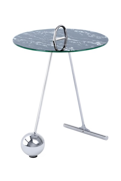 Design-Tisch Pendulum 525 Silber / Schwarz