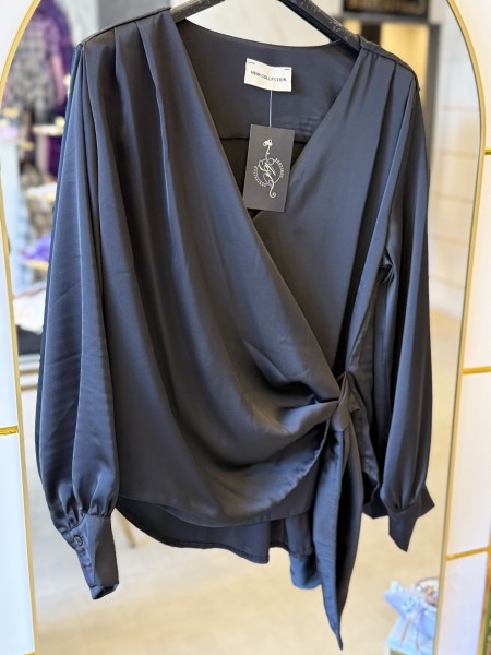 Bluse Satinoptik One Size verschiedene Farben