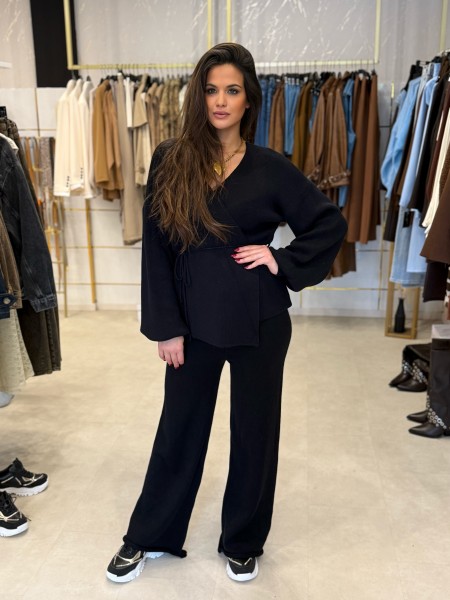 Strick-Hose schwarz One Size